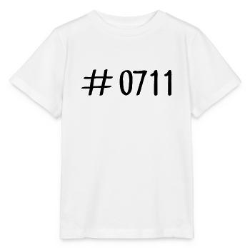 #0711 - Hashtag 0711 - Vorwahl Stuttgart - Neckar - Stanley/Stella Kinder T-Shirt MINI CREATOR  - Weiß - Vorne - Maike (125cm)