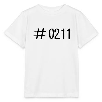 # 0211 Indicatif régional de Düsseldorf - Téléphone - 0211 - Rhin - T-shirt bio MINI CREATOR Stanley/Stella Enfant - blanc - Devant - Maike (125cm)