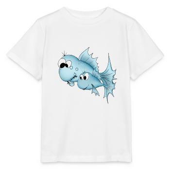 Fish fish blue - Stanley/Stella MINI CREATOR Kids’ T-Shirt - white - Front - Maike (125cm)