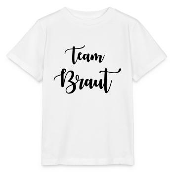 Équipe mariée - T-shirt bio MINI CREATOR Stanley/Stella Enfant - blanc - Devant - Maike (125cm)