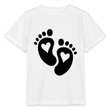 Pieds de bébé Coeur - T-shirt bio MINI CREATOR Stanley/Stella Enfant - blanc - Devant - Maike (125cm)