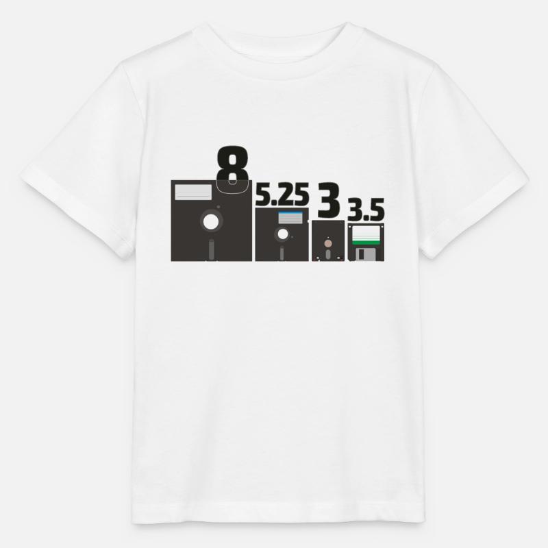 Ensemble des disques disquettes (3) - T-shirt bio MINI CREATOR Stanley/Stella Enfant - blanc