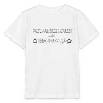 Employé de * Mois * - T-shirt bio MINI CREATOR Stanley/Stella Enfant - blanc - Devant - Maike (125cm)
