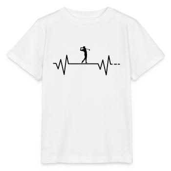 Herzschlag Golf, Minigolf, Golfen, Golfer, Spieler - Stanley/Stella Kinder T-Shirt MINI CREATOR  - Weiß - Vorne - Maike (125cm)