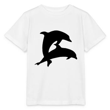 Dauphin - Dolphins - Delfine - T-shirt bio MINI CREATOR Stanley/Stella Enfant - blanc - Devant - Maike (125cm)