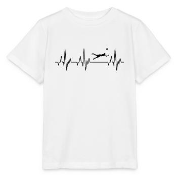 Heartbeat ECG Beach Volleyball Player Sport - Stanley/Stella MINI CREATOR Kids’ T-Shirt - white - Front - Maike (125cm)