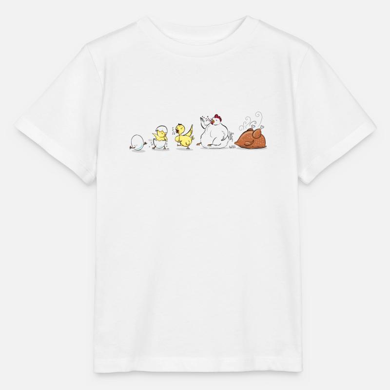 Évolution du poulet - T-shirt bio MINI CREATOR Stanley/Stella Enfant - blanc