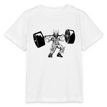 Wikinger Viking Bodybuilder Training Gym - Stanley/Stella Kinder T-Shirt MINI CREATOR  - Weiß - Vorne - Maike (125cm)