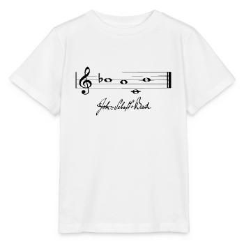 Musik Noten: 'BACH' - Stanley/Stella Kinder T-Shirt MINI CREATOR  - Weiß - Vorne - Maike (125cm)
