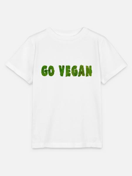 Go Vegan - Statement - Stanley/Stella Kinder T-Shirt MINI CREATOR - Weiß