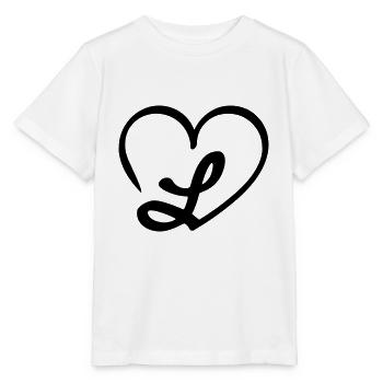 Lettre L - T-shirt bio MINI CREATOR Stanley/Stella Enfant - blanc - Devant - Maike (125cm)