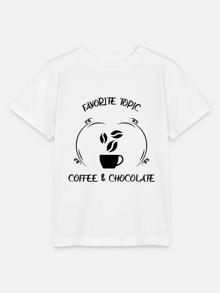 Kaffee Espresso Käffchen & Schokolade - Stanley/Stella Kinder T-Shirt MINI CREATOR  - Weiß