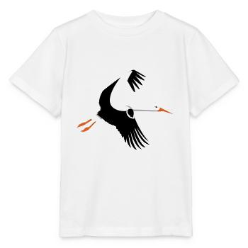 Storch im Flug - Stanley/Stella Kinder T-Shirt MINI CREATOR  - Weiß - Vorne - Maike (125cm)