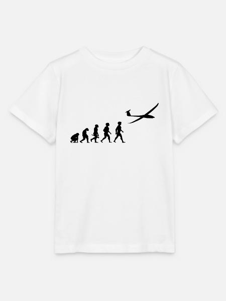 Evolution Segelflugzeug Segelflieger Flugzeug - Stanley/Stella Kinder T-Shirt MINI CREATOR  - Weiß