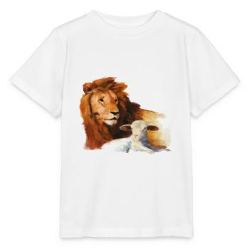 Lion & Lamb - Stanley/Stella MINI CREATOR Kids’ T-Shirt - white - Front - Maike (125cm)