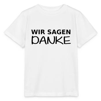 Wir sagen Danke - Stanley/Stella Kinder T-Shirt MINI CREATOR  - Weiß - Vorne - Maike (125cm)