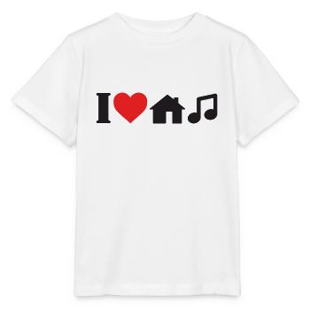 J'aime la musique house - T-shirt bio MINI CREATOR Stanley/Stella Enfant - blanc - Devant - Maike (125cm)