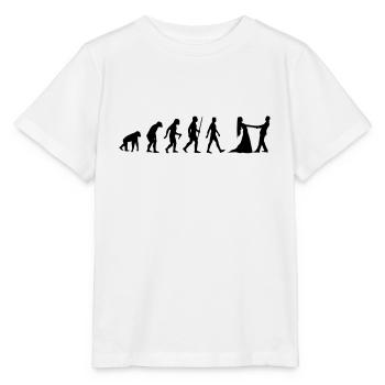 Évolution couple danse couple danse classique valse singe - T-shirt bio MINI CREATOR Stanley/Stella Enfant - blanc - Devant - Maike (125cm)