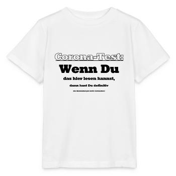 Corona-Test - Stanley/Stella Kinder T-Shirt MINI CREATOR  - Weiß - Vorne - Maike (125cm)