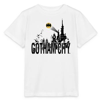 Batman Gotham City Skyline - Stanley/Stella MINI CREATOR Kids’ T-Shirt - white - Front - Maike (125cm)