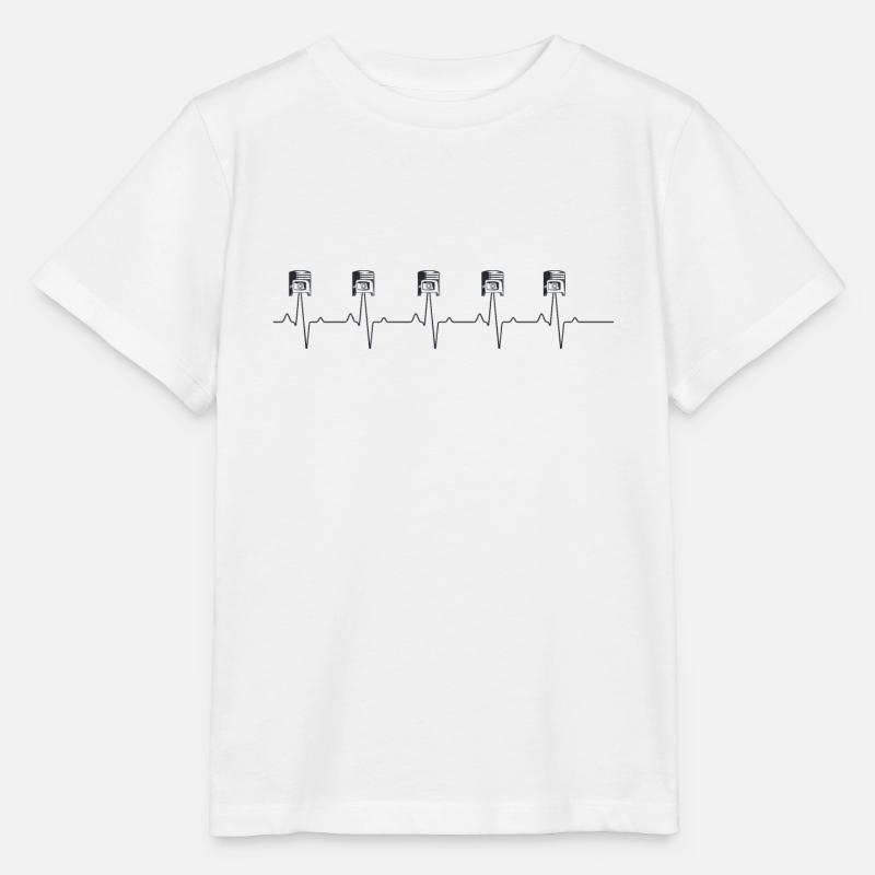 Kolben Herzschlag - Stanley/Stella Kinder T-Shirt MINI CREATOR  - Weiß