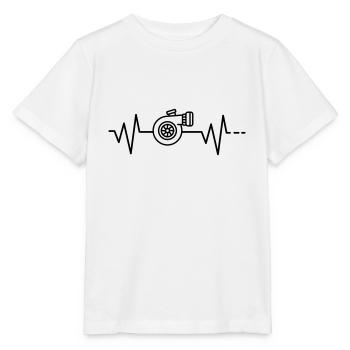 Heartbeat Turbo, Turbocharger, Engine, Tuning, Tuning - Stanley/Stella MINI CREATOR Kids’ T-Shirt - white - Front - Maike (125cm)