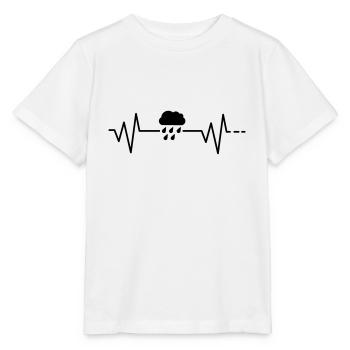 Battement de coeur pluie nuage pluie nuage automne météo - T-shirt bio MINI CREATOR Stanley/Stella Enfant - blanc - Devant - Maike (125cm)