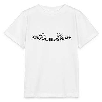 klavier finger - Stanley/Stella MINI CREATOR Kids’ T-Shirt - white - Front - Maike (125cm)