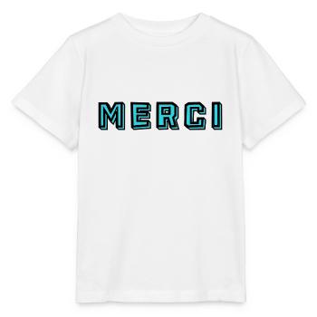 MAÎTRESSE. MAITRE. MERCI. MERCI MAÎTRESSE. MAITRE - T-shirt bio MINI CREATOR Stanley/Stella Enfant - blanc - Devant - Maike (125cm)