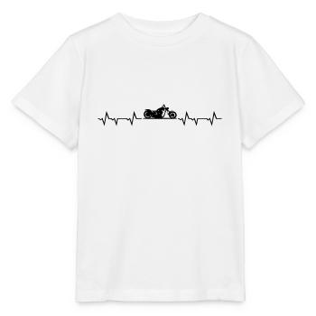 Motorrad Chopper - Stanley/Stella Kinder T-Shirt MINI CREATOR  - Weiß - Vorne - Maike (125cm)