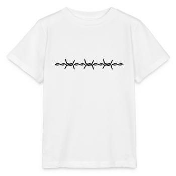 Stacheldraht / barbed wire (1c) - Stanley/Stella MINI CREATOR Kids’ T-Shirt - white - Front - Maike (125cm)