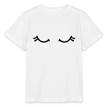 schläfrige Augen mit niedlichen Wimpern - Stanley/Stella Kinder T-Shirt MINI CREATOR  - Weiß - Vorne - Maike (125cm)