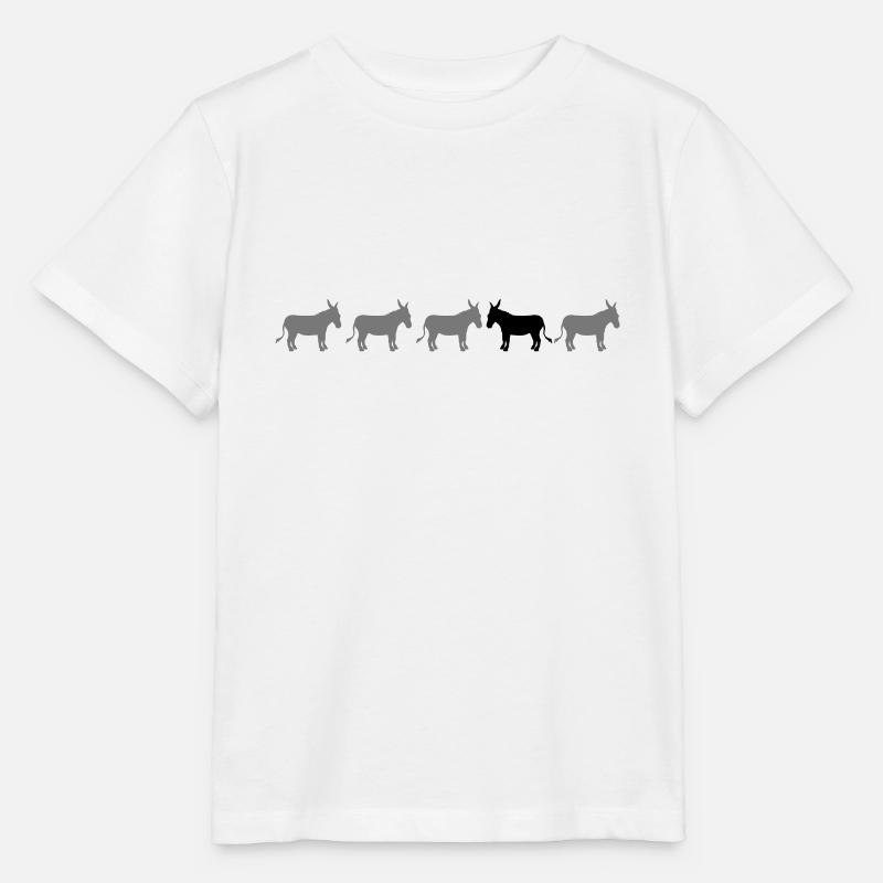 anders be different esel pferd pony klein packesel - Stanley/Stella Kinder T-Shirt MINI CREATOR  - Weiß