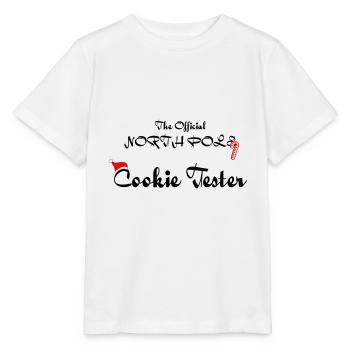 The Official North Pole Cookie Tester - Stanley/Stella MINI CREATOR Kids’ T-Shirt - white - Front - Maike (125cm)