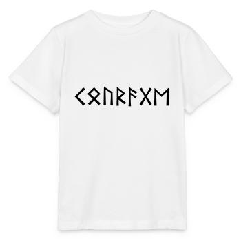 Courage - Wikinger Runen - Stanley/Stella Kinder T-Shirt MINI CREATOR  - Weiß - Vorne - Maike (125cm)