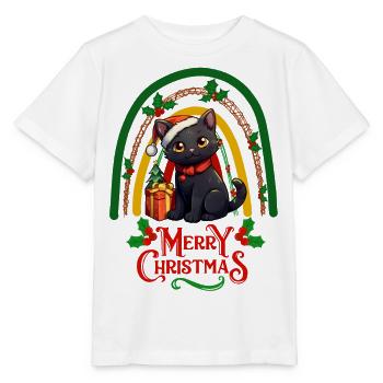 Noël Bombay Cat - T-shirt bio MINI CREATOR Stanley/Stella Enfant - blanc - Devant - Maike (125cm)
