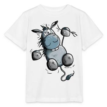 Esel hängt ab - Stanley/Stella Kinder T-Shirt MINI CREATOR  - Weiß - Vorne - Maike (125cm)