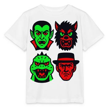 4 Monstres effrayants - T-shirt bio MINI CREATOR Stanley/Stella Enfant - blanc - Devant - Maike (125cm)
