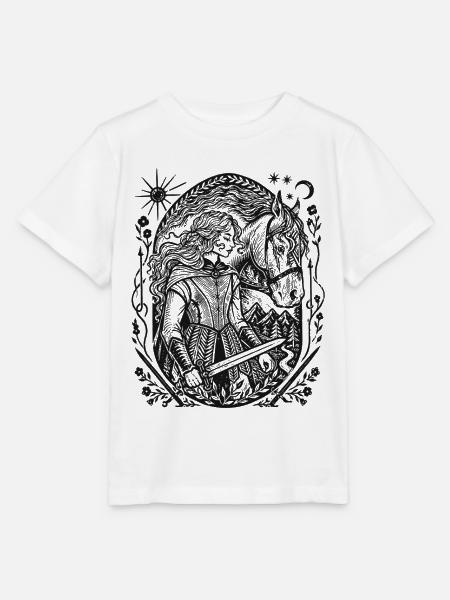 Nachtwald Silhouette: Fantasy-Wächter - Stanley/Stella Kinder T-Shirt MINI CREATOR  - Weiß