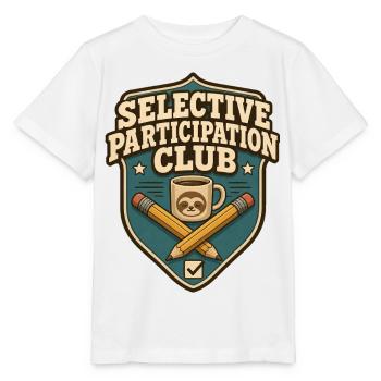 Club de participation sélective Paresseux - T-shirt bio MINI CREATOR Stanley/Stella Enfant - blanc - Devant - Maike (125cm)