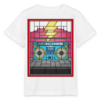 Stained Glass Boombox Illustration - Stanley/Stella MINI CREATOR Kids’ T-Shirt - white - Front - Maike (125cm)