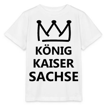 Sachsen König Krone Logo - Stanley/Stella Kinder T-Shirt MINI CREATOR  - Weiß - Vorne - Maike (125cm)