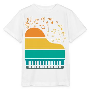 Piano Piano Musician Gift Gift Idea - Stanley/Stella MINI CREATOR Kids’ T-Shirt - white - Front - Maike (125cm)