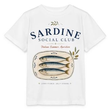Sardine Social Club Mediterranean Retro - Stanley/Stella MINI CREATOR Kids’ T-Shirt - white - Front - Maike (125cm)