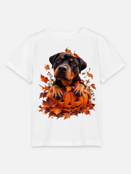 Rottweiler aus dem Kürbis - Stanley/Stella Kinder T-Shirt MINI CREATOR  - Weiß