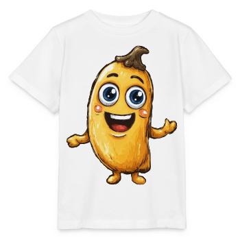 Fröhliche Cartoonbanane - Stanley/Stella Kinder T-Shirt MINI CREATOR  - Weiß - Vorne - Maike (125cm)