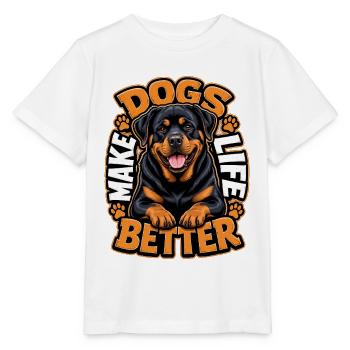 Rottweiler - Stanley/Stella Kinder T-Shirt MINI CREATOR  - Weiß - Vorne - Maike (125cm)