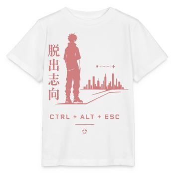 Fluchtblick: Stadt und Ctrl Alt Esc - Stanley/Stella Kinder T-Shirt MINI CREATOR  - Weiß - Vorne - Maike (125cm)