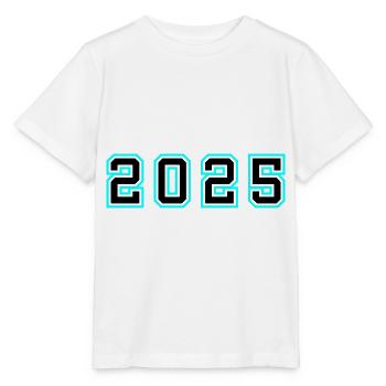 Année 2025 Anniversaire - T-shirt bio MINI CREATOR Stanley/Stella Enfant - blanc - Devant - Maike (125cm)