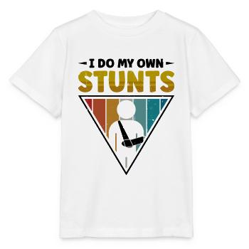 I do my own stunts - Stanley/Stella Kinder T-Shirt MINI CREATOR  - Weiß - Vorne - Maike (125cm)